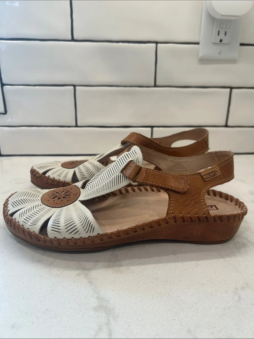 PIKOLINOS WOMEN'S P. VALLARTA Sandals Coastal Leather Comfort Size 38 / 8.5